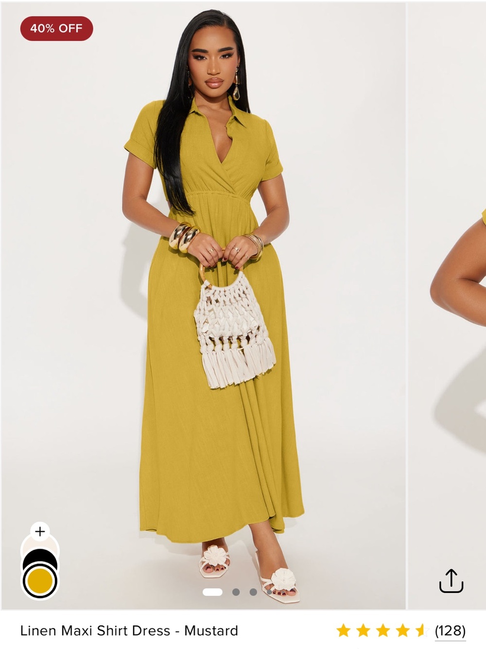 Fashion Nova Yellow Maxi Dress⭐️